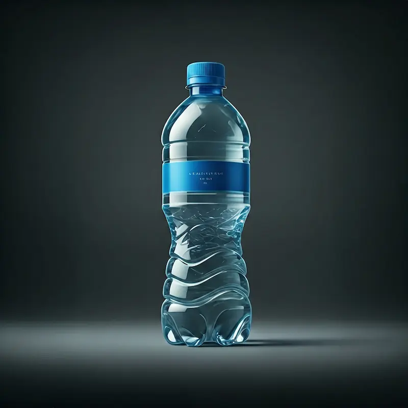 Generic unlabeled water bottle